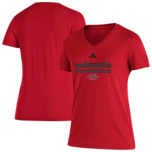 Women's adidas  Red Nicholls State Colonels Blend V-Neck T-Shirt