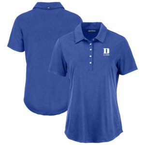 Women's Cutter & Buck  Blue Duke Blue Devils Coastline Epic Comfort Recycled Polo