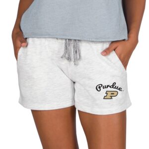 Women's Concepts Sport Ash Purdue Boilermakers Mainstream French Terry Tri-Blend Shorts