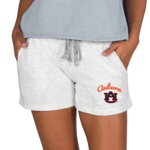 Women's Concepts Sport Ash Auburn Tigers Mainstream French Terry Tri-Blend Shorts