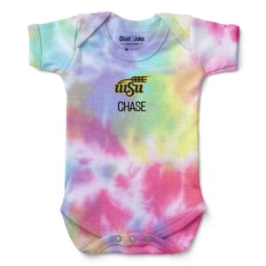 Newborn & Infant Chad & Jake  Wichita State Shockers Personalized Tie-Dye Bodysuit