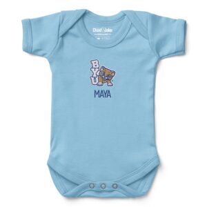 Newborn & Infant Chad & Jake  Blue BYU Cougars Personalized Team Logo Bodysuit