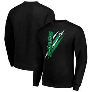 Men's Starter Black Dallas Stars  Color Scratch Pullover Sweatshirt