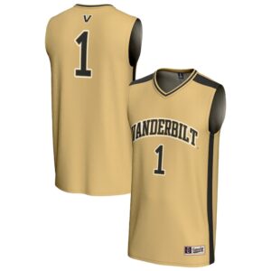 Unisex GameDay Greats #1 Gold Vanderbilt Commodores Lightweight Collegiate Basketball Fashion Jersey