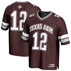 Youth GameDay Greats #12 Maroon Texas A&M Aggies Lightweight Collegiate Football Fashion Jersey