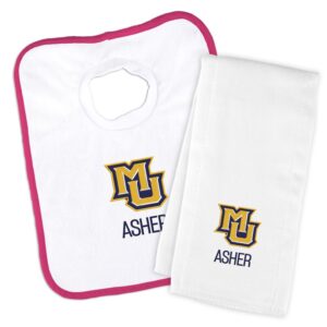 Infant Chad & Jake Marquette Golden Eagles Team Personalized Bib & Burp Cloth Set