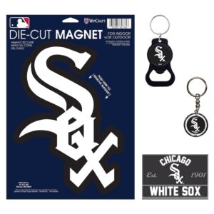 WinCraft Chicago White Sox 4-Pack Key Rings and Magnets Set