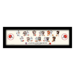 Cleveland Browns 12" x 36" Team Uniform Heritage Framed Wall Art