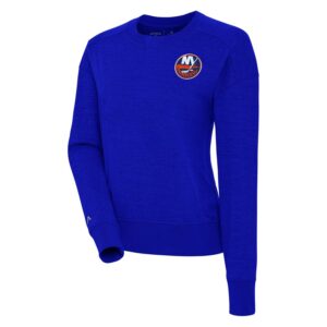 Women's Antigua Royal New York Islanders Forward Fleece Pullover Sweatshirt