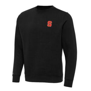 Men's Antigua Black Syracuse Orange Big & Tall Victory Crew Neck Pullover Sweatshirt