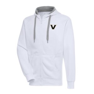 Men's Antigua White Vanderbilt Commodores Big & Tall Victory Full-Zip Hoodie Jacket