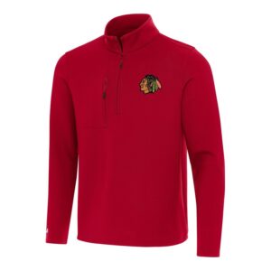 Men's Antigua  Red Chicago Blackhawks Insider Quarter-Zip Top