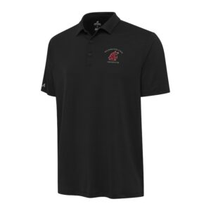 Men's Antigua Black Washington State Cougars Reprocess Polo