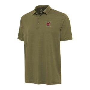 Men's Antigua Olive Washington State Cougars Reprocess Polo