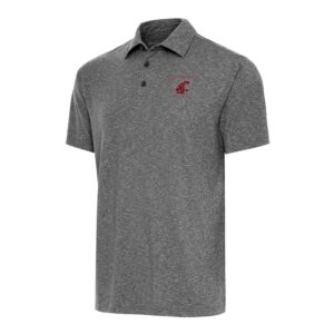 Men's Antigua  Heather Black Washington State Cougars Big & Tall Par 3 Polo
