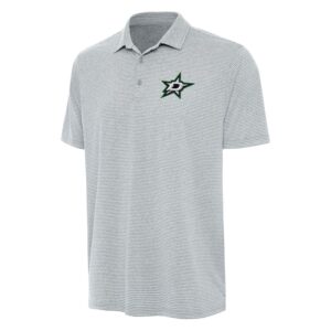 Men's Antigua  Heather Gray Dallas Stars Scheme Polo