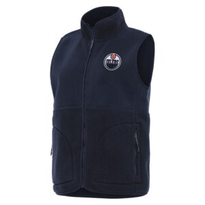 Women's Antigua  Navy Edmonton Oilers Nostalgic Full-Zip Vest