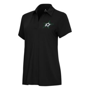 Women's Antigua Black Dallas Stars Era Polo