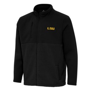 Men's Antigua Black LSU Tigers Daily Fused Full-Zip Jacket