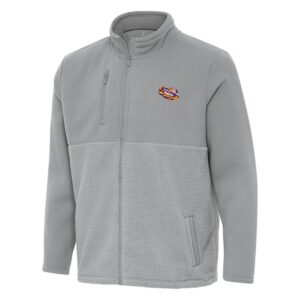 Men's Antigua Gray LSU Tigers Daily Fused Full-Zip Jacket