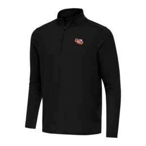 Men's Antigua Black LSU Tigers Intent Quarter-Zip Top