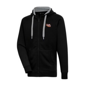 Men's Antigua Black LSU Tigers Big & Tall Raglan Victory Full-Zip Hoodie