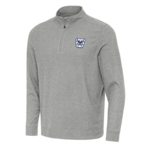 Men's Antigua Heather Gray Butler Bulldogs Subtle Quarter-Zip Sweatshirt