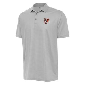 Men's Antigua Gray/White Bowling Green St. Falcons Rings Polo