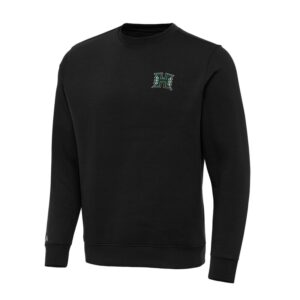 Men's Antigua Black Hawaii Rainbow Warriors Big & Tall Victory Pullover Sweatshirt