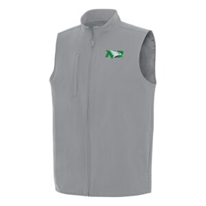 Men's Antigua Gray North Dakota Regard Full-Zip Vest