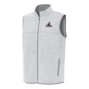 Men's Antigua Heather Gray New Mexico State Aggies Fortune Full-Zip Vest