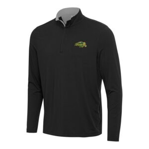Men's Antigua Black/Gray NDSU Bison Content Quarter-Zip Pullover Top