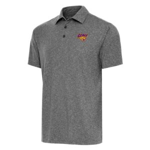 Men's Antigua Heather Black Northern Iowa Panthers Big & Tall Par 3 Polo