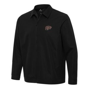 Men's Antigua  Black UTEP Miners Pivot Full-Zip Jacket