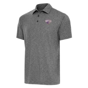 Men's Antigua Heather Black Western Carolina Catamounts Big & Tall Par 3 Polo