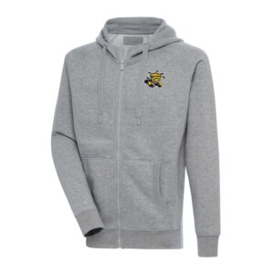Men's Antigua Heather Gray Wichita State Shockers Big & Tall Victory Full-Zip Hoodie Jacket