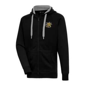Men's Antigua Black Wichita State Shockers Big & Tall Victory Full-Zip Hoodie Jacket