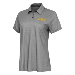 Women's Antigua  White LSU Tigers Rings Polo