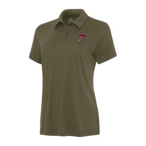 Women's Antigua Olive Texas Tech Red Raiders Reprocess Polo