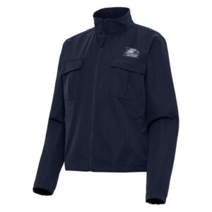 Women's Antigua  Navy Georgia Southern Eagles Even Par Full-Zip Jacket