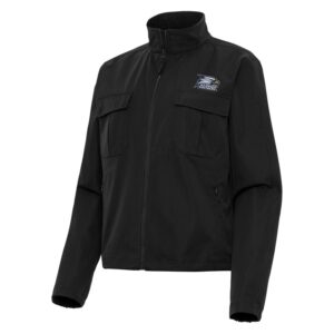 Women's Antigua  Black Georgia Southern Eagles Even Par Full-Zip Jacket
