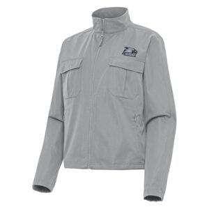 Women's Antigua  Gray Georgia Southern Eagles Even Par Full-Zip Jacket