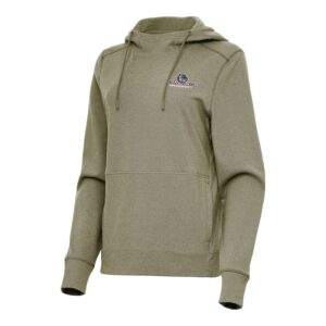 Women's Antigua Olive Gonzaga Bulldogs Justice Pullover Hoodie