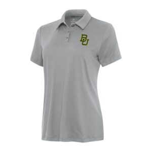Women's Antigua Gray Baylor Bears Reprocess Polo