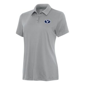 Women's Antigua Gray BYU Cougars Reprocess Polo