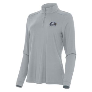 Women's Antigua Gray Georgia Southern Eagles Intent Quarter-Zip Top