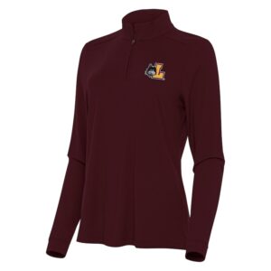 Women's Antigua Maroon Loyola Chicago Ramblers Intent Quarter-Zip Top