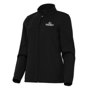 Women's Antigua Black Gonzaga Bulldogs Links 2 Full-Zip Golf Jacket