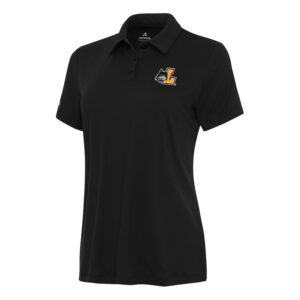 Women's Antigua Black Loyola Chicago Ramblers Reprocess Polo