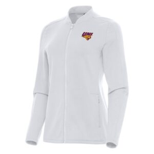 Women's Antigua White Northern Iowa Panthers Continual Full-Zip Jacket